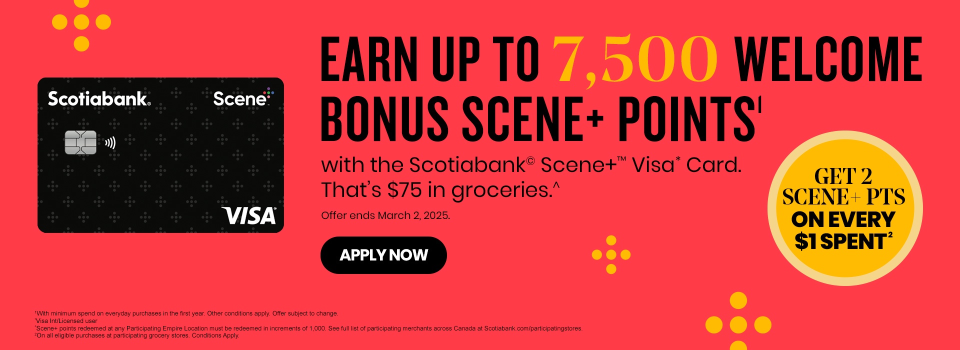 Scotiabank&Atilde;&Acirc;&reg; Scene+&Atilde;&cent;&acirc;&Acirc;&cent; Visa Card